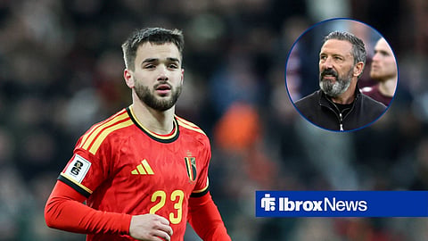 Rangers star Nicolas Raskin in action for Belgium and Derek McInnes