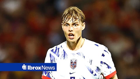 Jens Hjerto-Dahl in action for Norway Under-21s