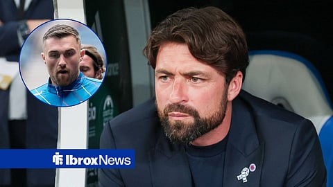 John Souttar in Rangers training gear and former Rangers boss Russell Martin.