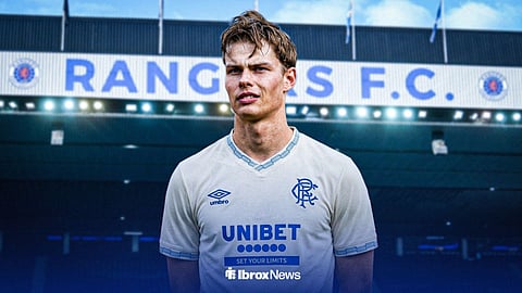 Jens Hjerto-Dahl in a Rangers shirt