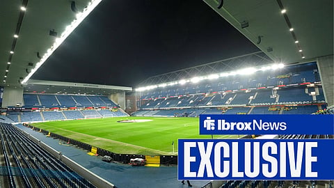 A general shot of Ibrox, taken ahead of an evening game