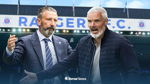 Rangers boss Derek McInnes and Dundee United's Jim Goodwin