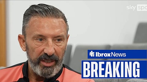 Derek McInnes speaking to Sky Sports