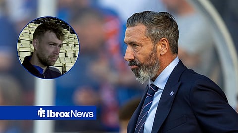 Rangers boss Derek McInnes and Rory Loy
