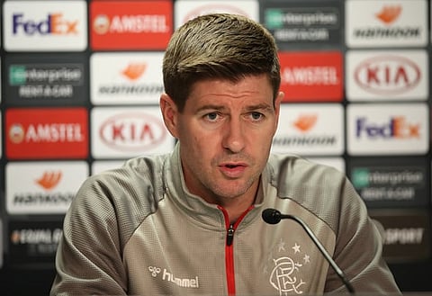 Gerrard responds when asked if PL midfielder is in Glasgow to undergo Rangers medical