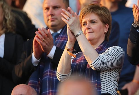 SNP figures Nicola Sturgeon and Humza Yousaf react to Rangers reaching Europa League final