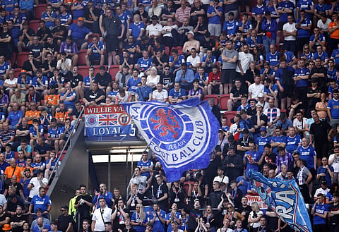 Rangers fans watching their team play