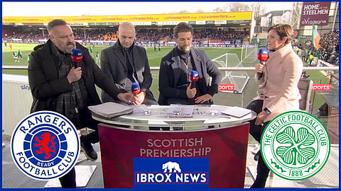 Rangers legend Kris Boyd reacted to what Celtic fans did to him. Credit: Sky Sports