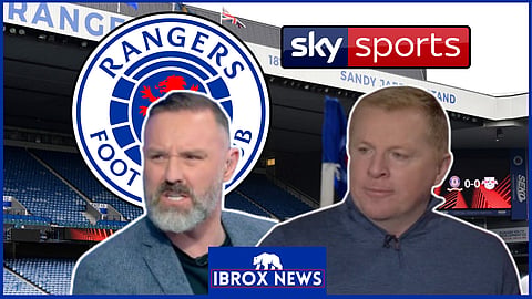 Neil Lennon questioned Kris Boyd over the Rangers penalty - Credit Sky Sports