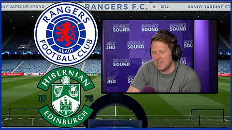 Michael Stewart was offended by VAR at Rangers v Hibs - Credit: BBC Sportsound via X.