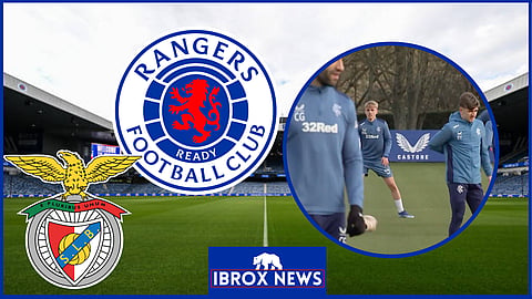 Ross McCausland was spotted in training before Rangers v Benfica
