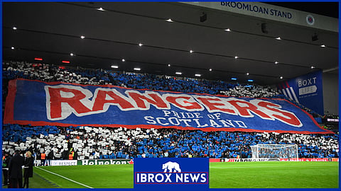 Rangers fans watching their team play at Ibrox
