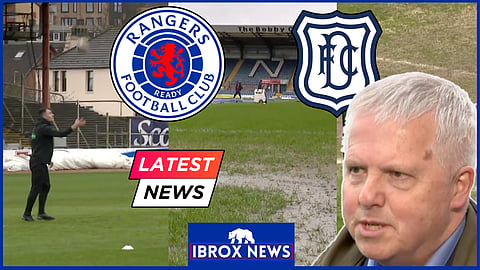 Rangers v Dundee has been rained off twice - Credit: BBC Sport Scotland via X