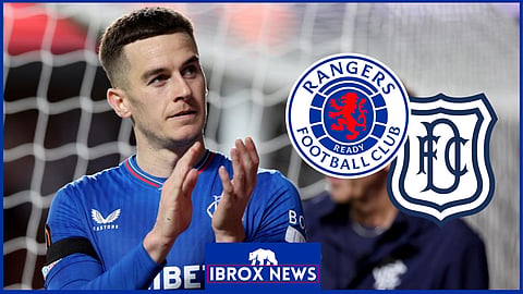 Tom Lawrence started for Rangers against Dundee at Dens Park