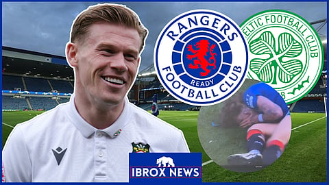 James McClean mockes Fabio Silva in Rangers v Celtic. Credit: Sky Sports