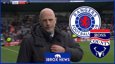 Rangers boss Philippe Clement after the defeat at Ross County. Credit: Sky Sports