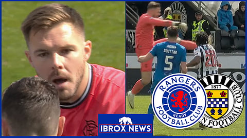 Jack Butland in action for Rangers v St Mirren. Credit: Sky Sports Football