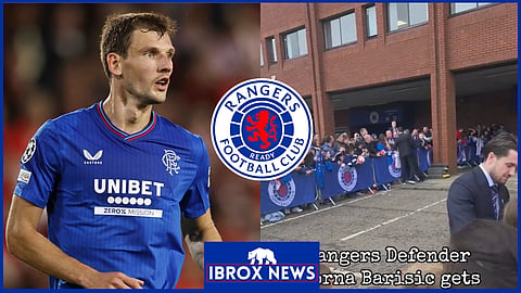 Rangers defender Borna Barisic was spotted at Ibrox.
Credit: @rmacl1872 via X