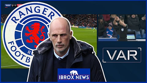A VAR review has confirmed two decisions were wrong for Rangers