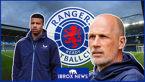 Rangers manager Philippe Clement and Hamza Igamane. (Credit: Imago)