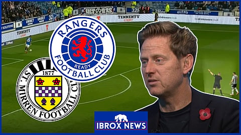 Michael Stewart reacts to Rangers v St Mirren controversy. Credit: BBC Sportscene