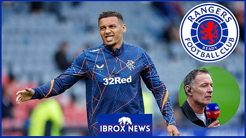 Rangers defender James Tavernier and Chris Sutton.