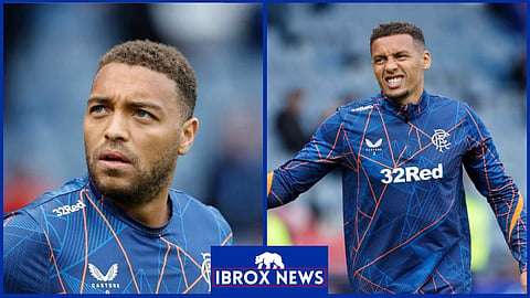 Rangers players Cyriel Dessers and James Tavernier (Credit: Imago).