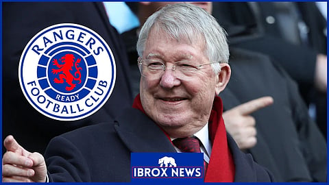 Alex Ferguson often attends Ibrox, the home of Rangers
