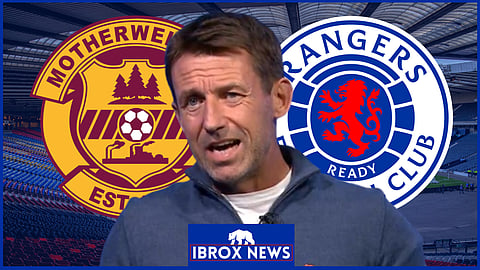 Neil McCann reacts to Motherwell v Rangers controversy. (Credit - Imago/@BBCSportScot on X)