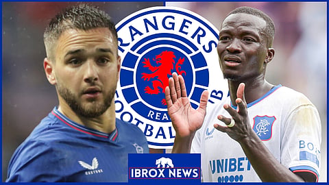 Rangers midfielders Nico Raskin and Mohamed Diomande (credit: Imago)