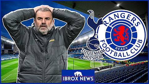 Ange Postecoglou gets ready for Rangers v Tottenham. (Credit: Imago)