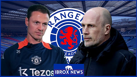 Philippe Clement decides on Jonny Evans transfer at Rangers. (Credit - Imago/Sky Sports Premier League on YouTube)