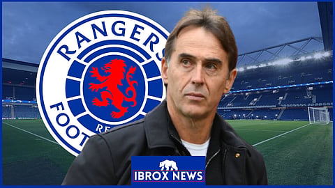 Julen Lopetegui's name thrown into Rangers hat. (Credit - Imago)