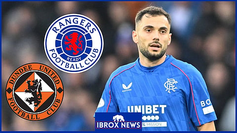 Nedim Bajrami struggled during Dundee United v Rangers. Credit: Imago