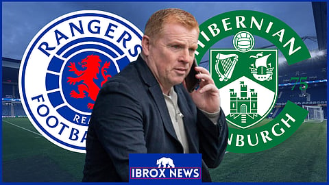 Neil Lennon reacts to what he saw in Hibernian v Rangers. (Credit - Imago)