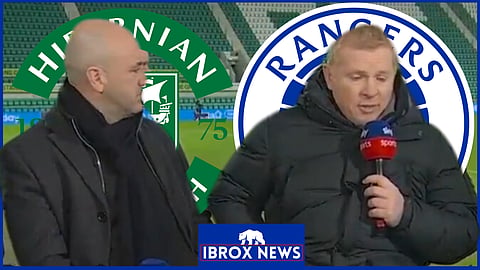 James McFadden and Neil Lennon reacted to Rangers v Hibernian. (Credit: Sky Sports Scotland)