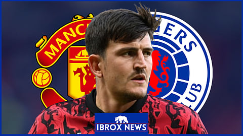 Rangers faced Harry Maguire v Manchester United.