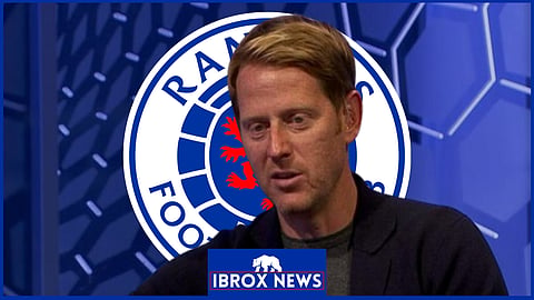 Michael Stewart speaks on Rangers. (Credit: BBC Scotland)