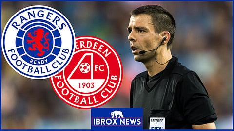 Kevin Clancy refereed Rangers v Aberdeen.