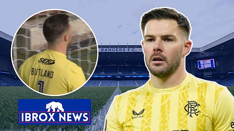 Jack Butland stars in Hearts v Rangers. Credit: Imago / Sky Sports Main Event