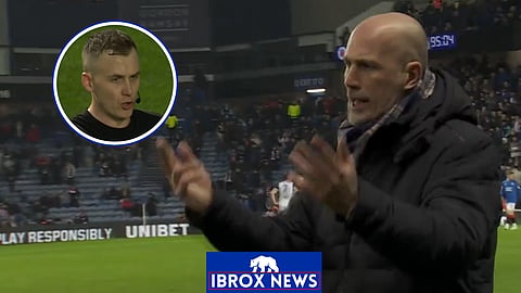 Rangers boss reacts to controversy v Queens Park. Credit: Premier Sports on X