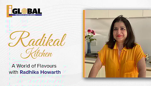 A salad with a South Indian style dressing for the desi palate