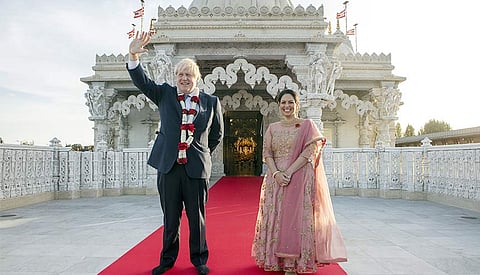 Boris Johnson, Priti Patel visit Neasden Temple for Diwali prayers