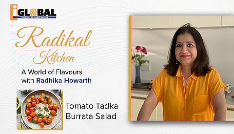 Get adventurous with this Tomato Tadka Burrata Salad