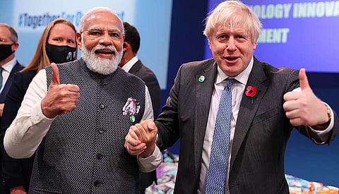 Boris Johnson all praise for Indian PM Modi’s ambitious climate action