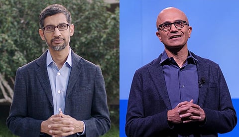 Google’s Sundar Pichai and Micrsoft’s Satya Nadella