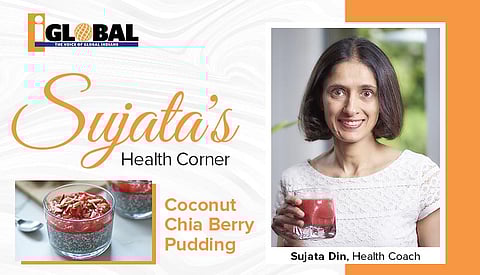 A quick & easy Coconut Chia Berry Pudding