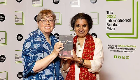 Geetanjali Shree (right) with translator Daisy Rockwell; Courtesy: Andrew Fosker for Shutterstock