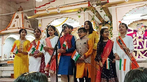 Schoolchildren at the forefront of Republic Day celebrations in Manchester