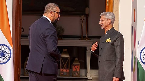 James Cleverly with Dr S. Jaishankar; Courtesy: Rory Arnold/10 Downing Street